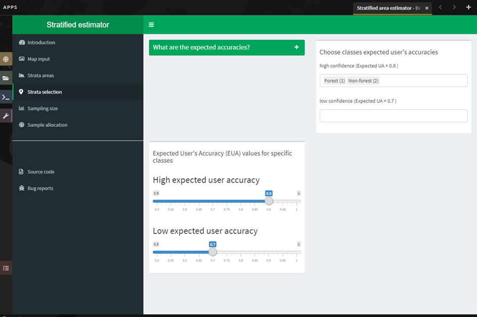 High and low expected user accuracy