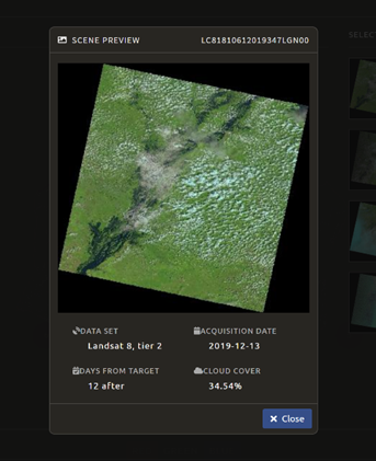 Scene preview screen